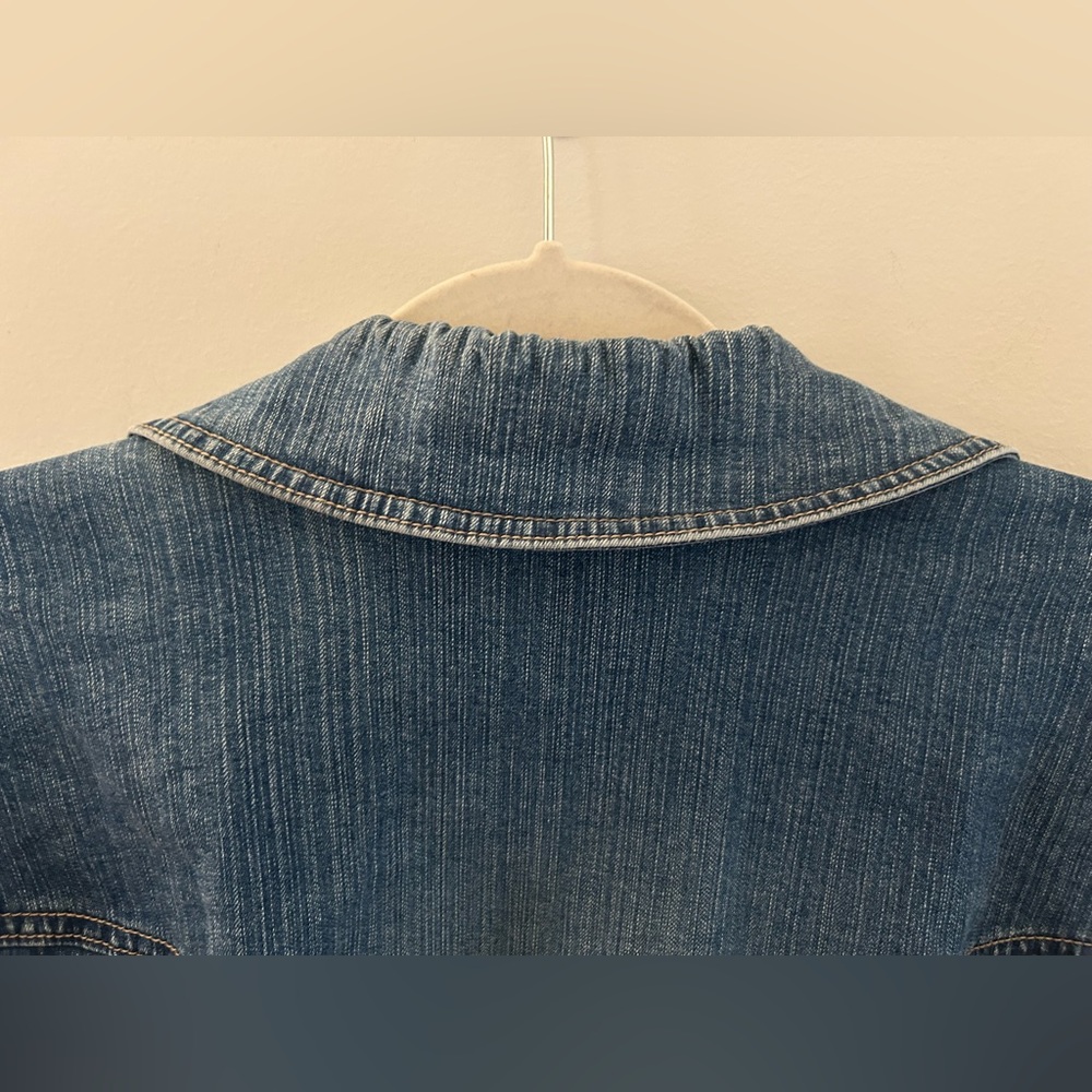 Covington Dark Blue Denim Blazer, Jean Jacket, Size 18W - Picture 7 of 11